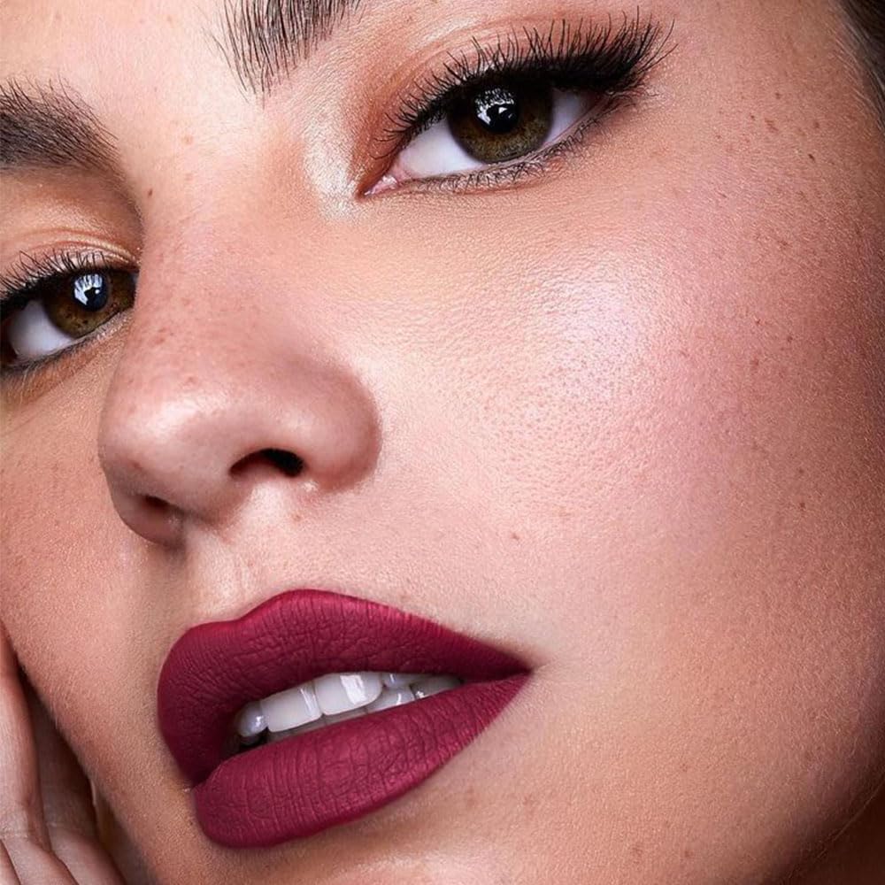 Close-up of Kaely lip liner pencil in dark plum shade