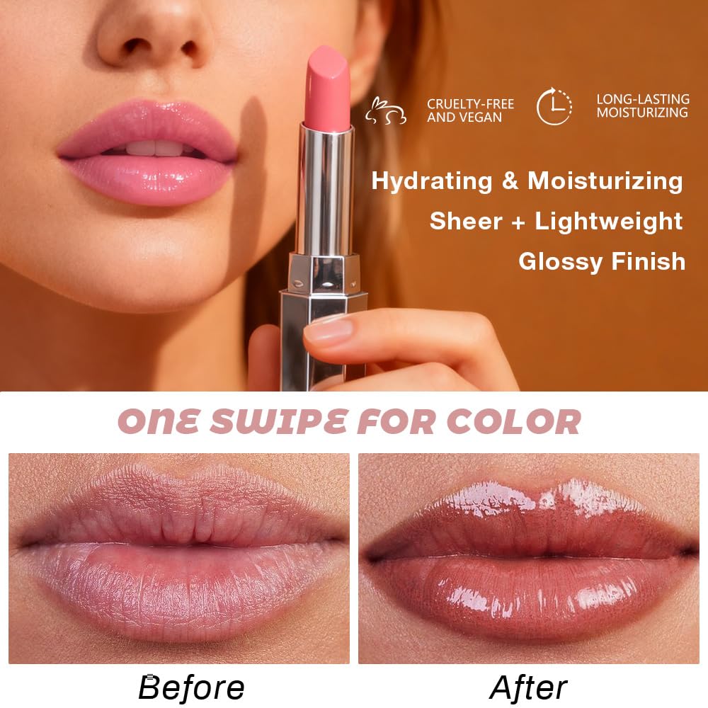Close-up of Kaely Raisin Honey Lipstick Tinted Lip Balm texture