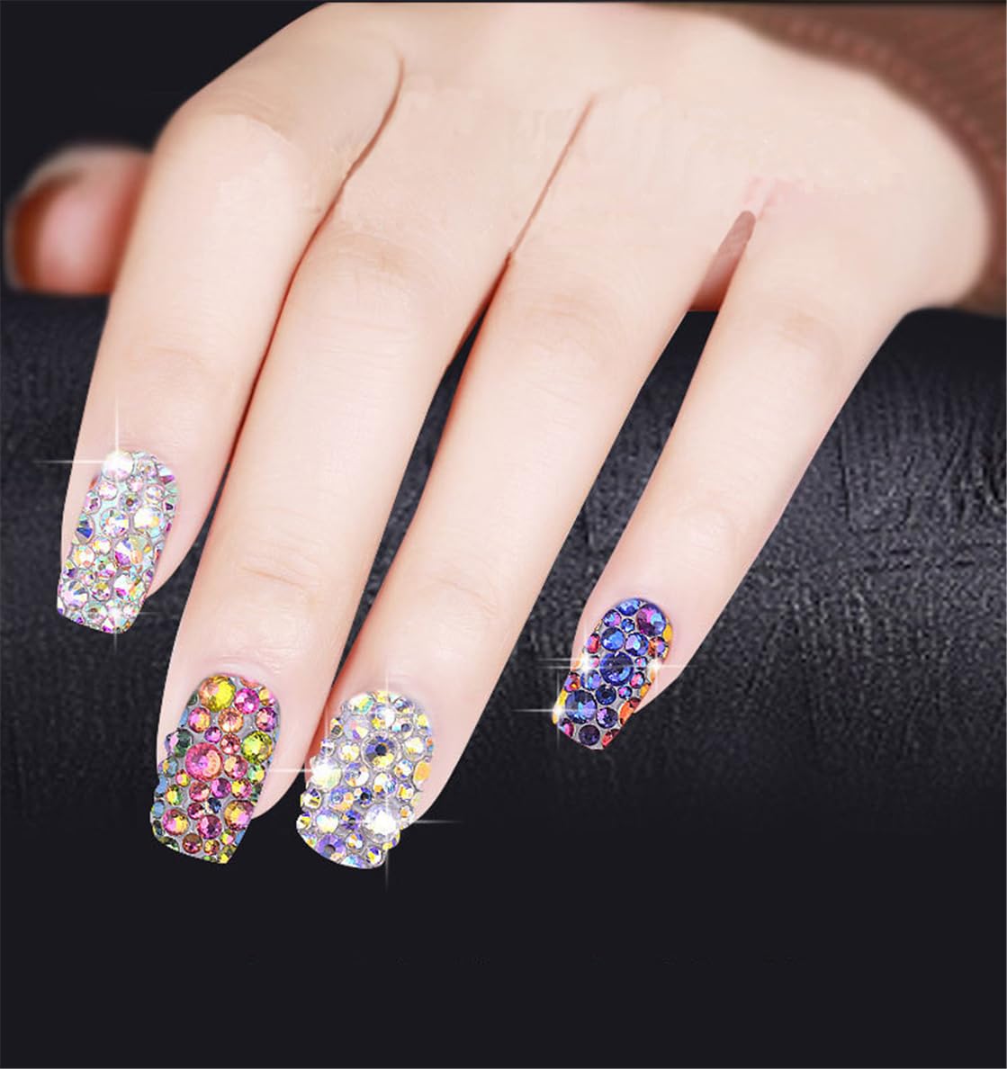 Close-up of Kdkyy pink rhinestones showing cutting facets