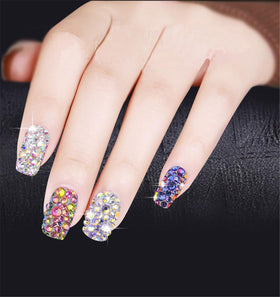 Close-up of Kdkyy pink rhinestones showing cutting facets