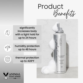 Close-up of Kenra Platinum Thickening Mousse 12 bottle with product label