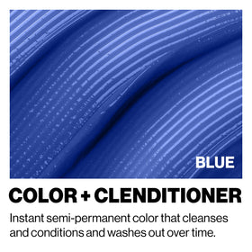 Close-up of KERACOLOR Color + Clenditioner Blue bottle