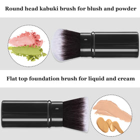 Close-up of Keriloo Kabuki Brush retractable mechanism