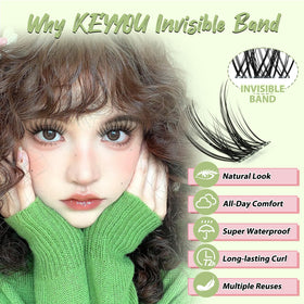Close-up of KEYYOU Angel Lash Clusters showing texture