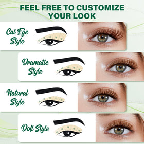Close-up of KEYYOU Brown Lash Clusters texture