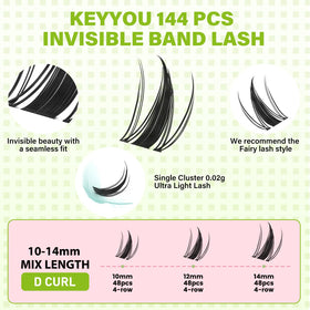 Close-up of KEYYOU Fairy Lash Clusters