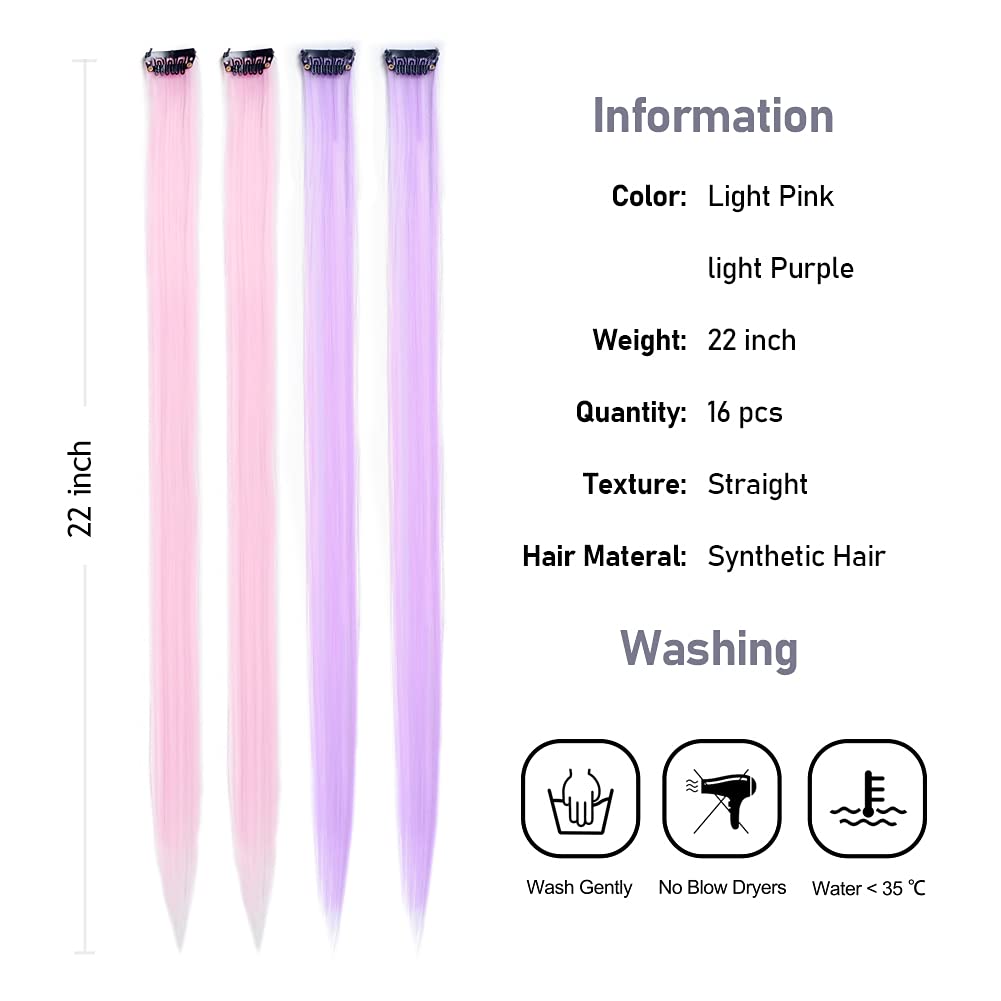 Close-up of KGBFASS clip in hair extension clips