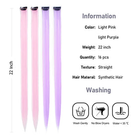 Close-up of KGBFASS clip in hair extension clips