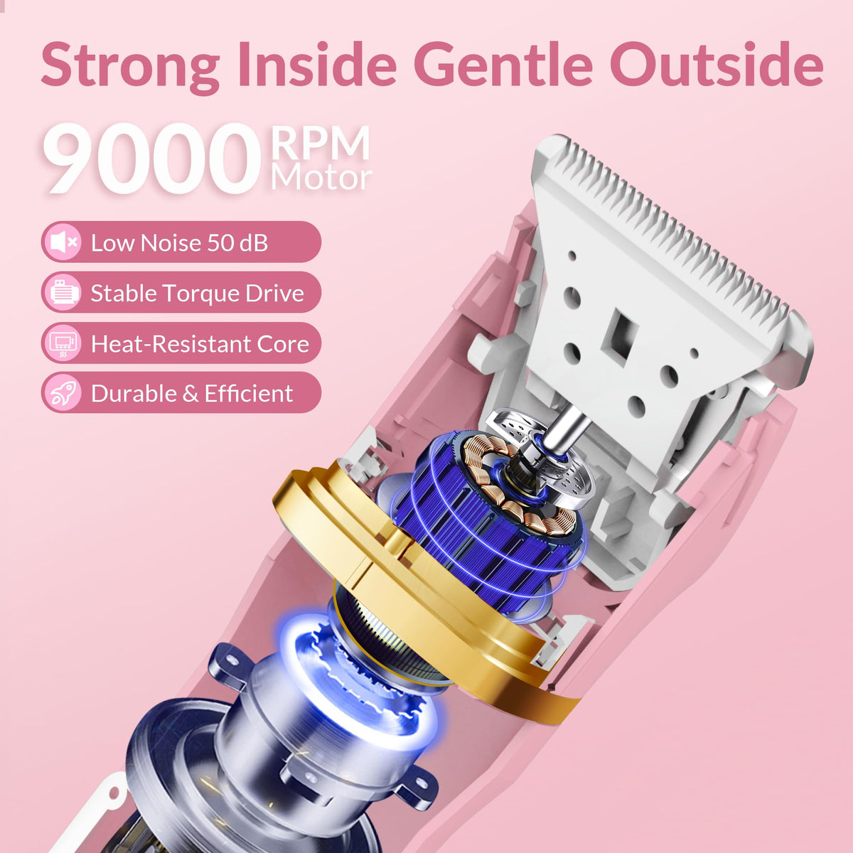 Close-up of KINGTEE bikini trimmer head for precision trimming