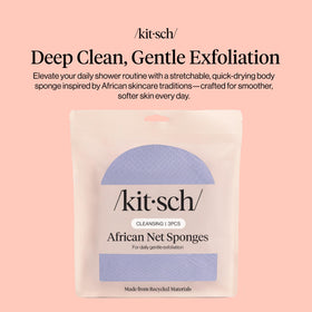 Close-up of Kitsch African Net Sponge texture and design