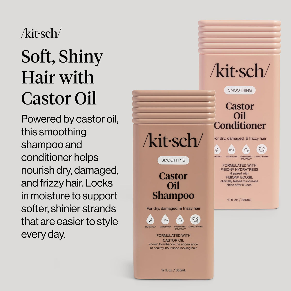 Close-up of Kitsch Castor Oil Shampoo texture