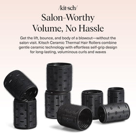 Close-up of Kitsch Ceramic Hair Rollers with thermal design