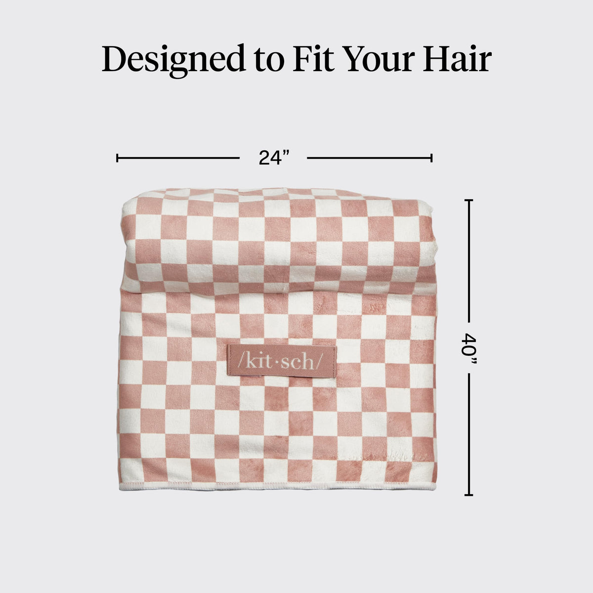 Close-up of Kitsch microfiber hair towel wrap fabric