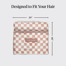 Close-up of Kitsch microfiber hair towel wrap fabric