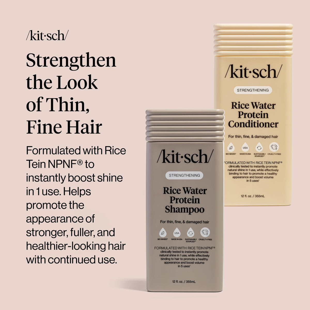 Close-up of Kitsch Rice Water Conditioner texture