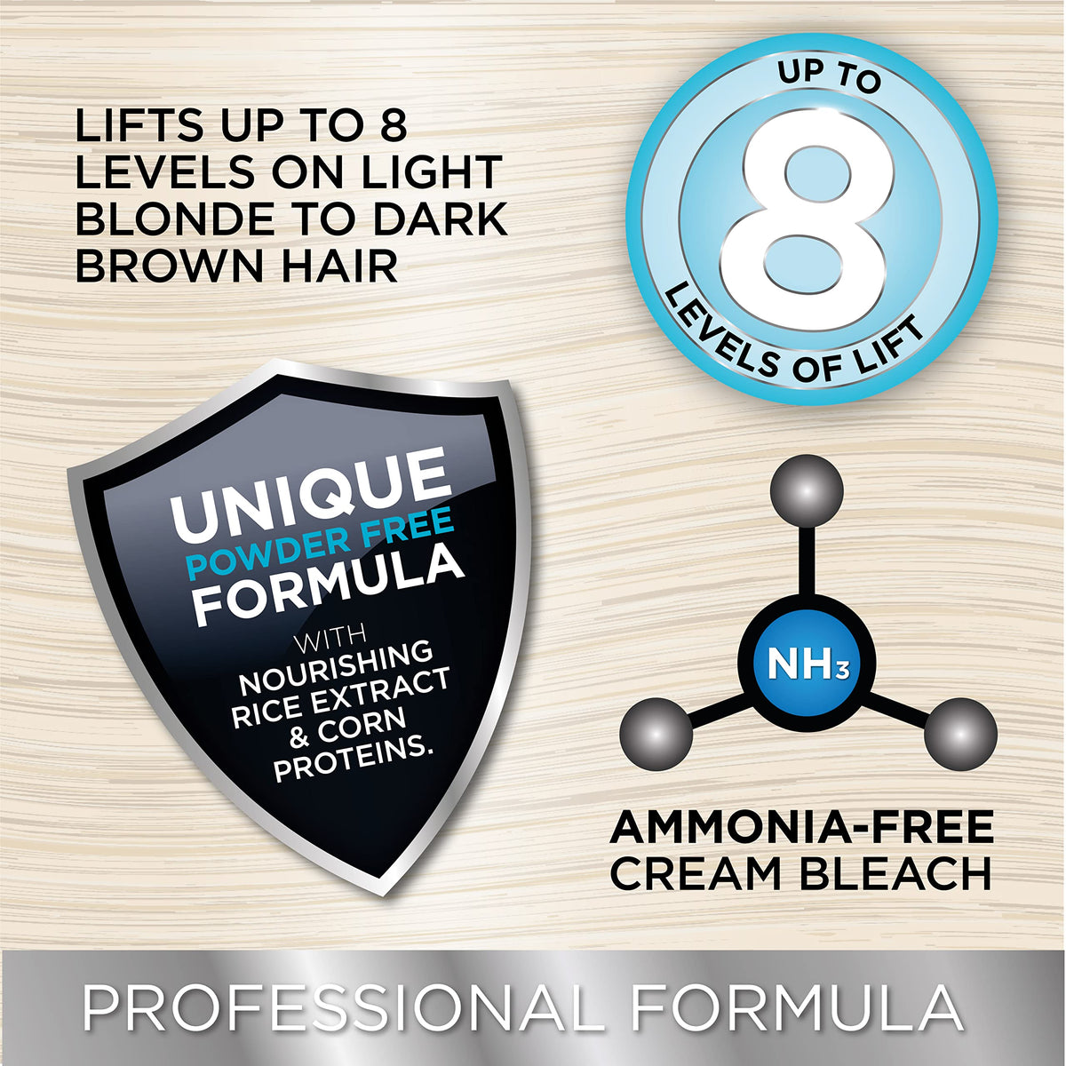 Close-up of Knight & Wilson ammonia-free cream hair bleach