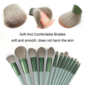 Close-up of Koccido makeup brushes with soft bristles