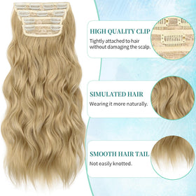 Close-up of KooKaStyle Clip in Hair Extensions clips and wefts