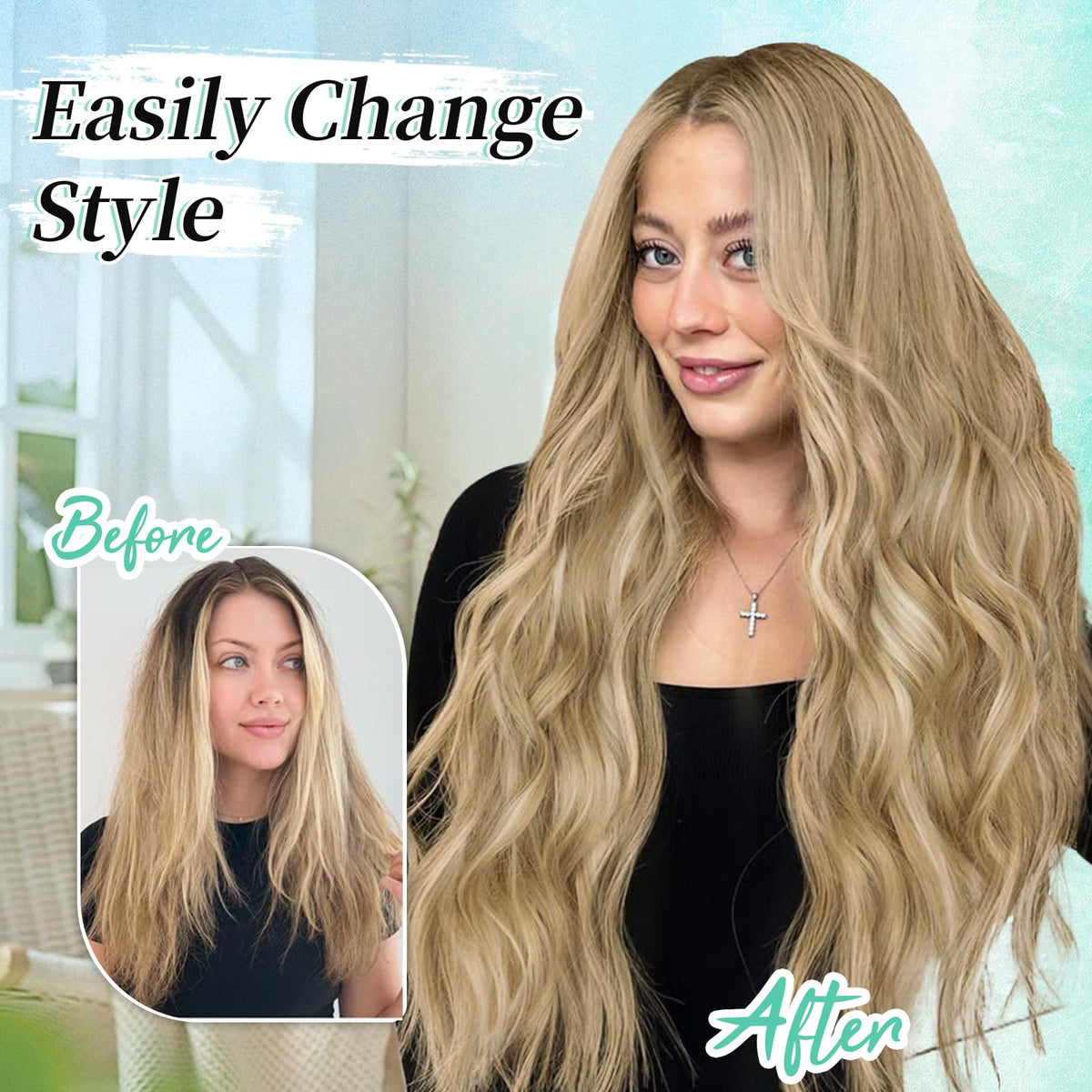 Close-up of KooKaStyle hair extensions clip details