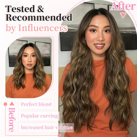 Close-up of KooKaStyle hair extensions clips