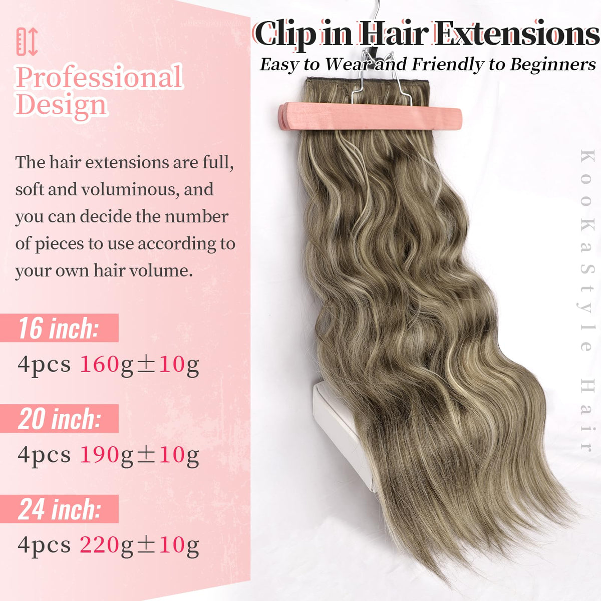 Close-up of KooKaStyle hair extensions texture