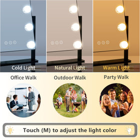 Close-up of Kotdning Vanity Mirror 10X magnifying feature