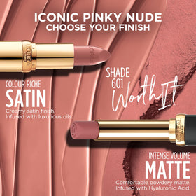 Close-up of L'Oreal Paris Colour Riche Matte Lipstick bullet