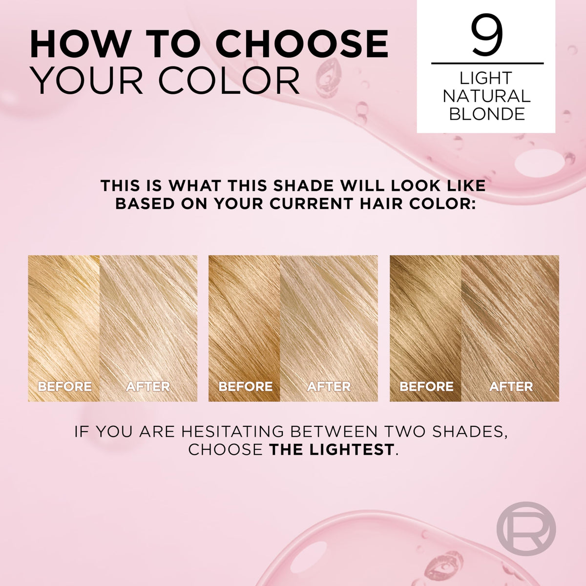 Close-up of L'Oreal Paris Excellence Crème Hair Dye applied to hair