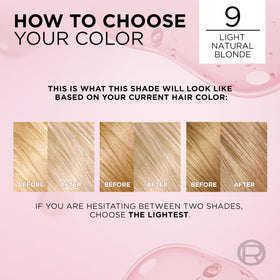Close-up of L'Oreal Paris Excellence Crème Hair Dye applied to hair
