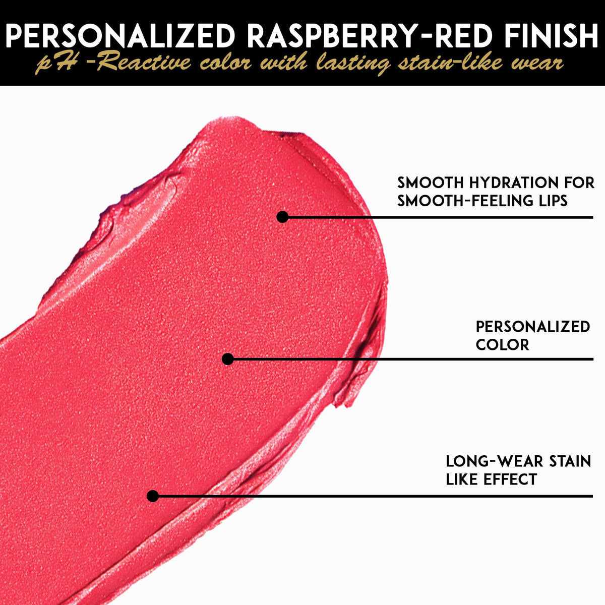 Close-up of L'Paige lipstick bullet showing smooth texture