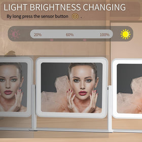 Close-up of LAKFUES LED Vanity Mirror USB charging port