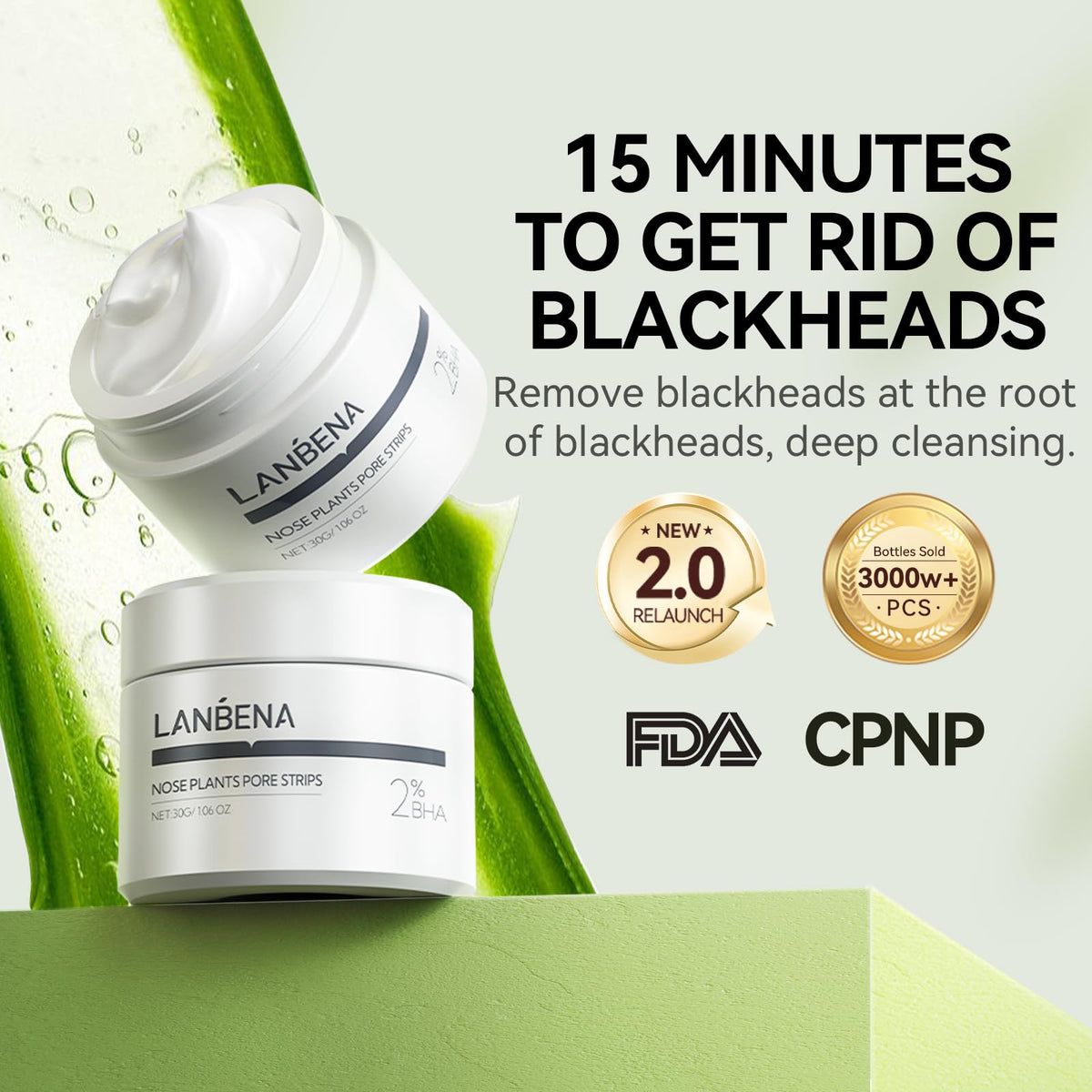 Close-up of LANBENA Blackhead Remover Mask texture