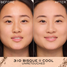Close-up of Lancôme Dual Finish Powder Foundation 310 Bisque II Cool texture