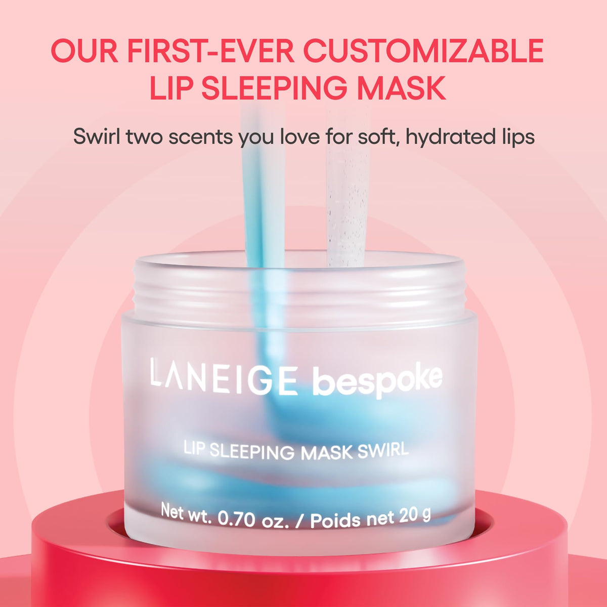 Close-up of LANEIGE Lip Sleeping Mask showing texture