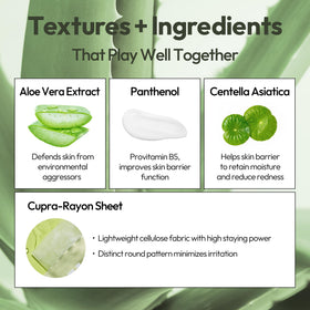 Close-up of LAPCOS Aloe Sheet Mask texture