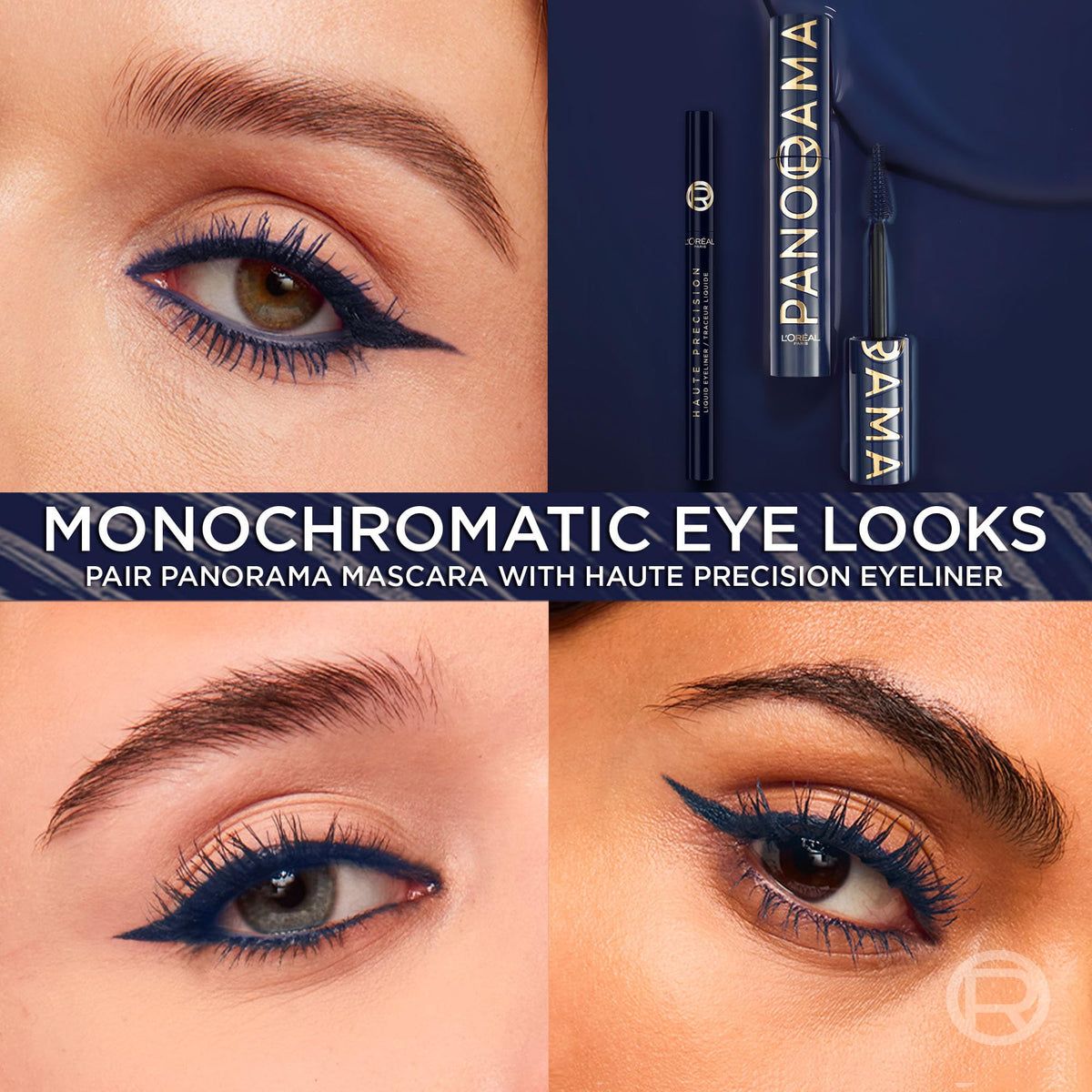 Close-up of lashes after applying L'Oreal Paris Voluminous Panorama Mascara
