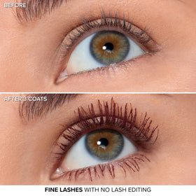 Close-up of lashes with Too Faced Better Than Sex Mascara