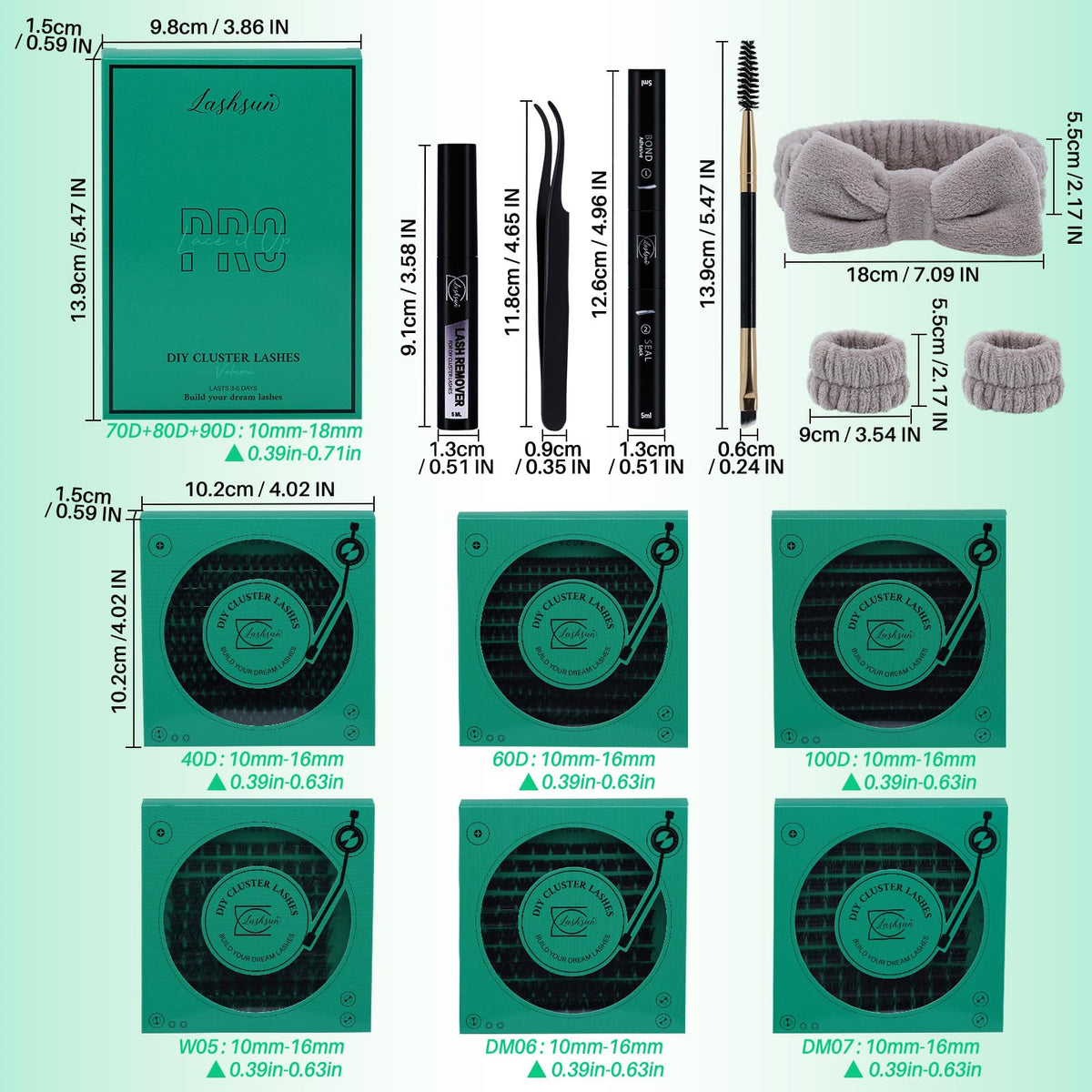 Close-up of LASHSUN lash bond and seal bottle