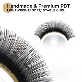 Close-up of LASHVIEW 0.07mm C Curl lash extensions