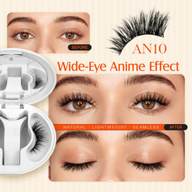 Close-up of LASHVIEW Magnetic Eyelashes with built-in mirror