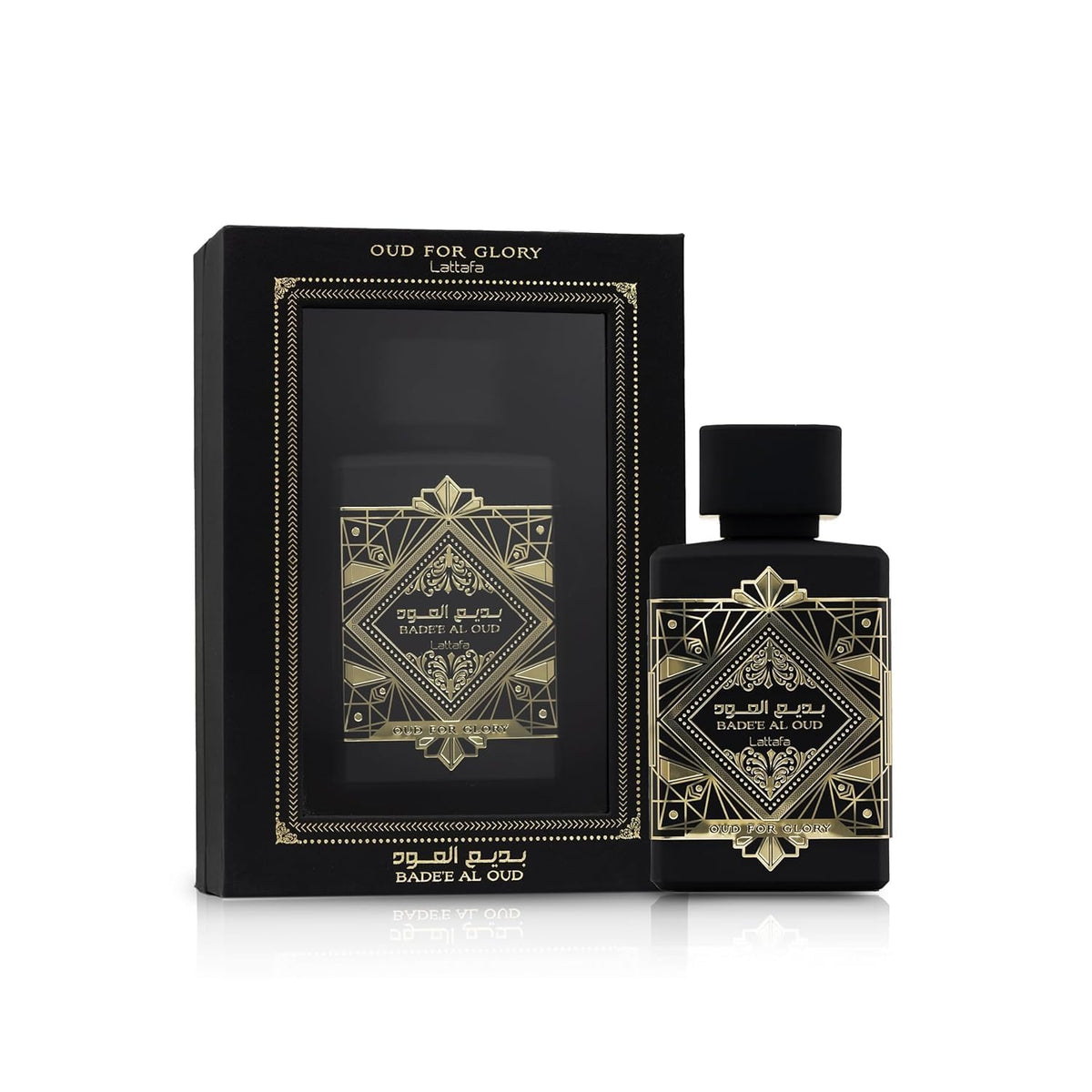 Close-up of Lattafa Bade'e Al Oud fragrance notes