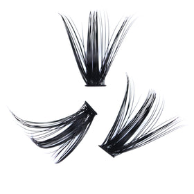 Close-up of LAUBESS Lash Clusters on eyelashes
