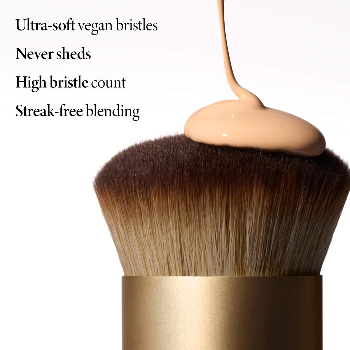 Close-up of LAURA GELLER blending brush bristles