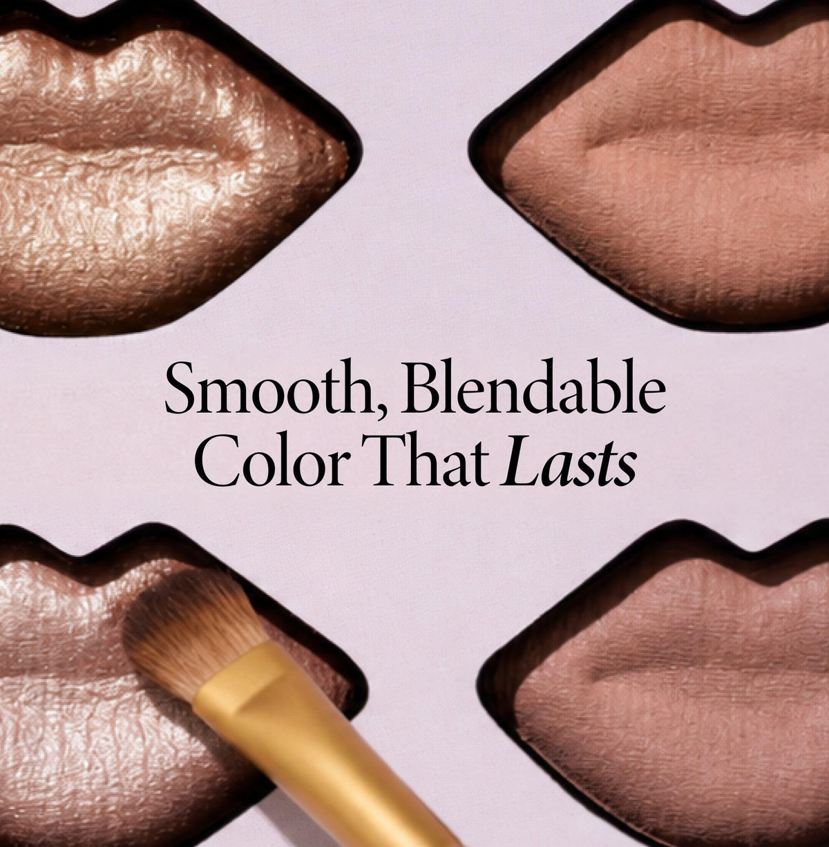 Close-up of LAURA GELLER eyeshadow swatches on skin