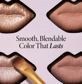 Close-up of LAURA GELLER eyeshadow swatches on skin
