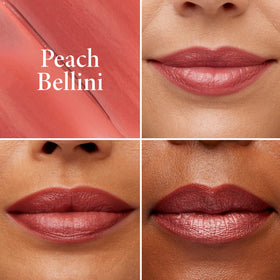 Close-up of LAURA GELLER Italian Marble Sheer Lipstick Peach Bellini bullet