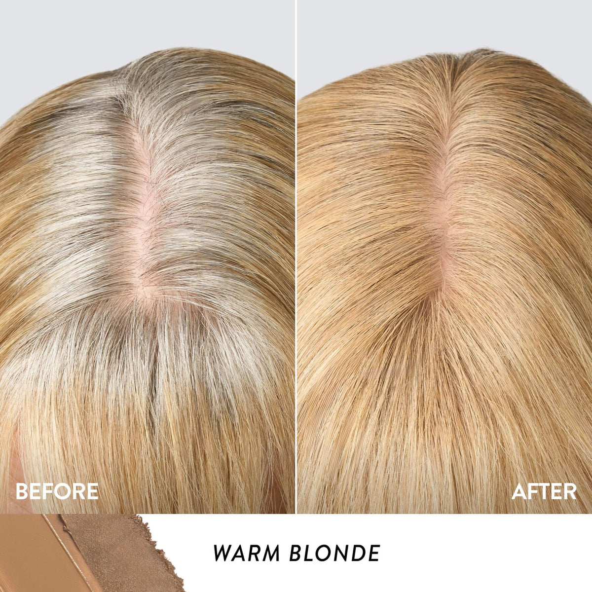 Close-up of LAURA GELLER Root Touch-Up cream application