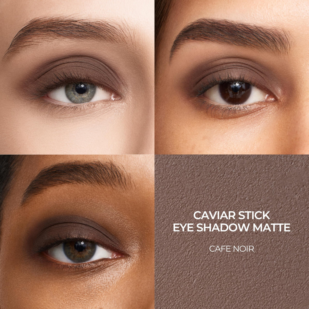 Close-up of Laura Mercier Caviar Stick Cream Eyeshadow Café Noir tip