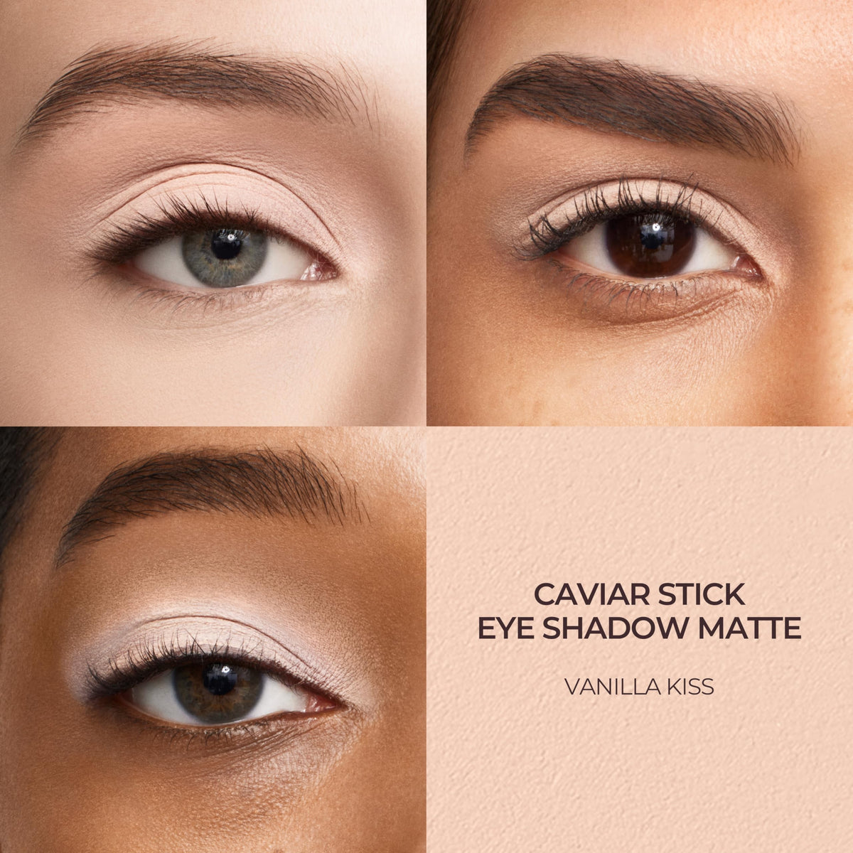 Close-up of Laura Mercier Matte Caviar Stick Eye Color Vanilla Kiss tip