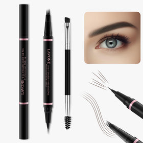 Close-up of LAVONE dual-ended eyebrow pencil with microblading tip